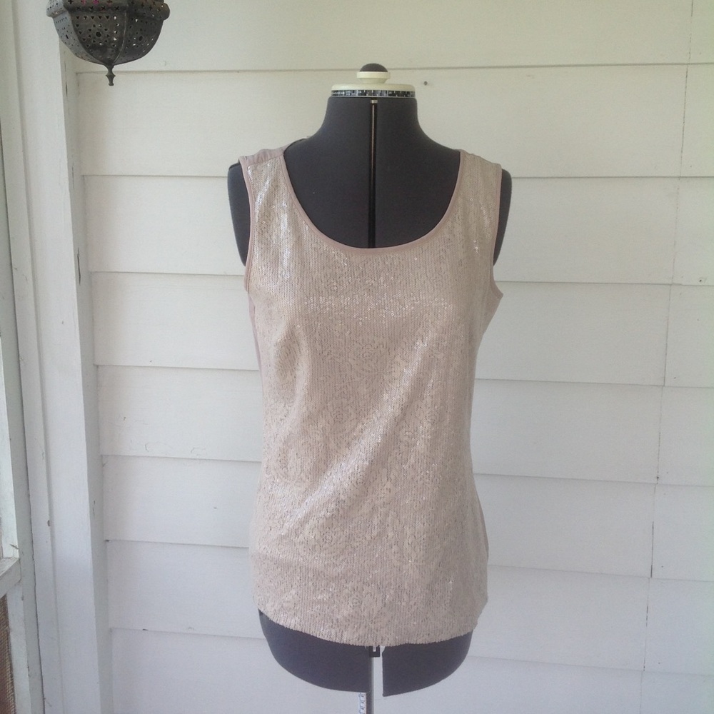 Studio Y sequin front sleeveless tank Small